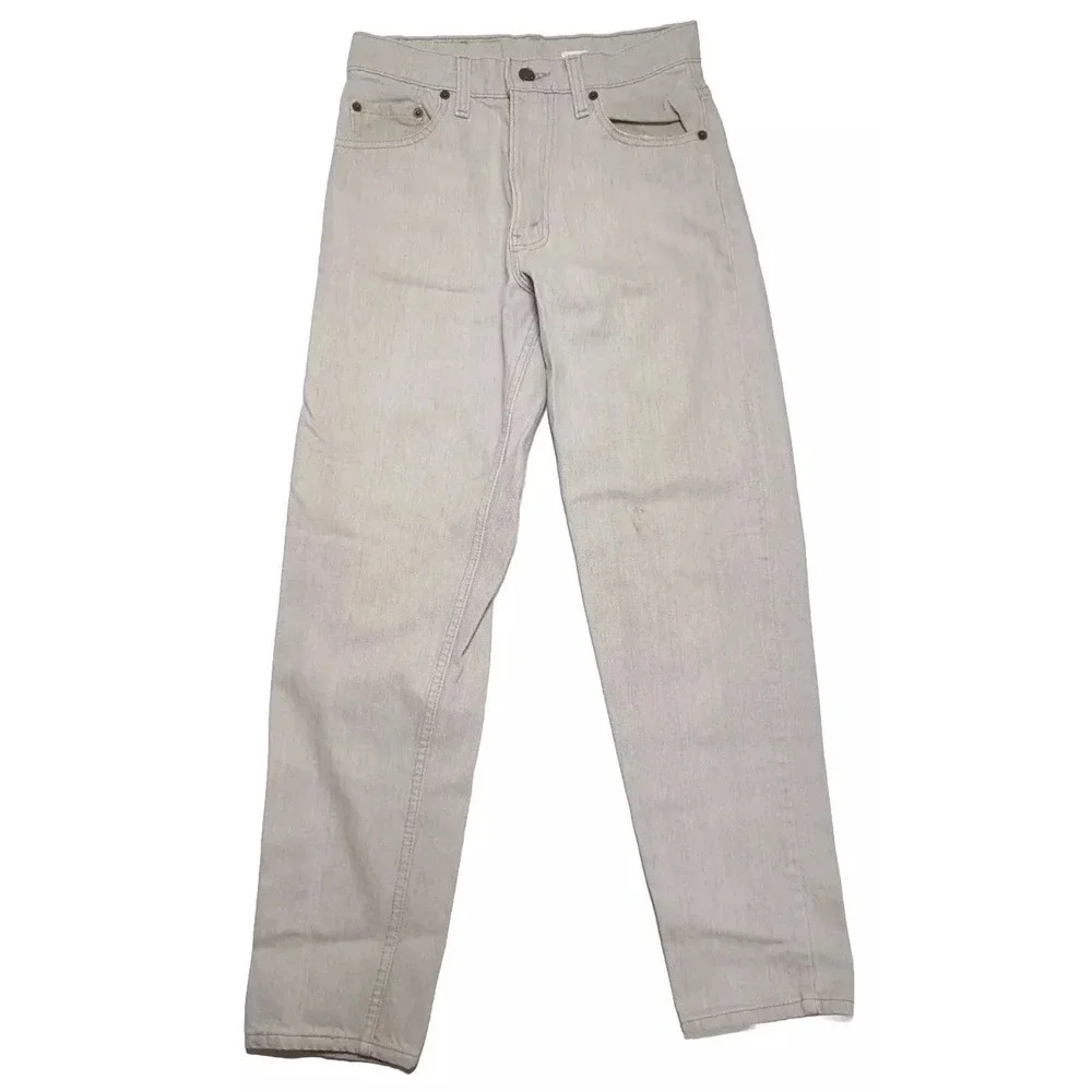 Levis 550 Jeans Mens 29x30 (Actual 27x29) Grey Tan 90's Vintage USA